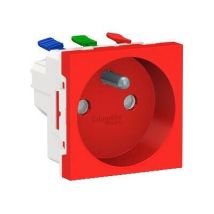 Prise 2p+t Rouge Unica - Schneider Electric