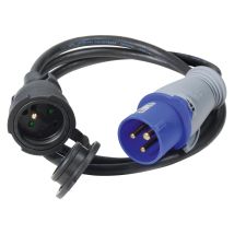Adaptateur Fiche Indus 2p+t Mâle 16a Ip44 L.1,5 M / Fiche 2p+t Femelle 16a Ip44 - Brennenstuhl - Tecnomat