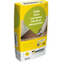 Colle Carrelage En Poudre Gris C2e Pour Sol Intérieur & Extérieur Et Mur Intérieur 25 Kg - Weber