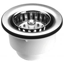 Bonde Évier Grès Ø84 Inox Sans Trop Plei