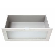 1 Plein Tiroir Toute Hauteur Song Chêne Alaska Avec Cadre En Verre De Larg.76,4 Cm Pour Colonne De Larg.80 Cm