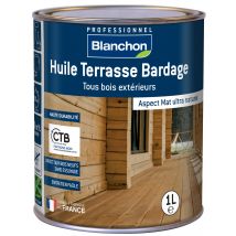Huile Terrasse Et Bardage Bois Teinte Chêne Moyen 1 L - Blanchon