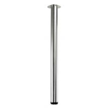 Pied De Table Rond En Inox H.110 Cm Diam.7,5 Cm Gris - Hettich