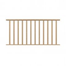 Garde Corps Intérieur Bois Long.2m Sapin Fixation Au Sol, En Kit
