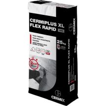 Colle Carrelage En Poudre Gris C2s1ft Pour Sol Intérieur & Extérieur Et Mur Intérieur 25 Kg - Cermiplus Xl Flex Rapid Cermix