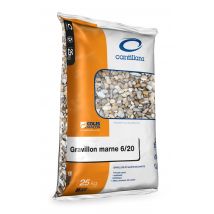 Sac Gravillon Décoratif Blanc Marne 6/20 Mm, 25 Kg
