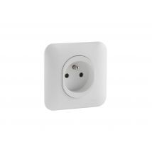Prise 2p+t Blanc Ovalis - Schneider Electric