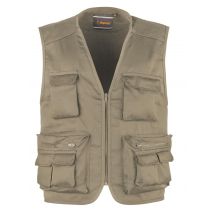 Gilet De Travail Multipoches Beige T.l