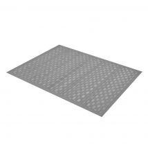 Tapis De Bain Gris Bambou Damier L.50 X L.80 Cm