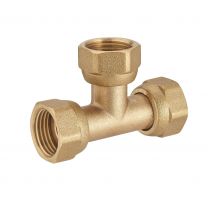 Raccord Té Égal Triple Femelle À Visser F.20x27 (3/4") 25 Mm