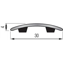 Barre De Seuil Aluminium Titanium Auto-adhésif L.166 X L.3 Cm