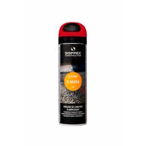 Traceur De Chantier Rouge Fluorescent Soppec 500 Ml - Technima - Bricoman