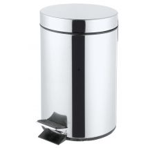 Poubelle De Salle De Bains 3 L À Pédale Chromée