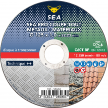 Disque À Tronçonner Multi Matériaux Diam.125 Mm - Sea - Coupe Tout