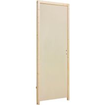 Bloc-porte Isoplan Prépeint Larg.63 Cm Poussant Droit Alvéolaire Huiss.72 Mm