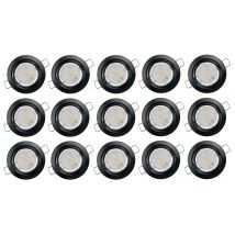 Spot Led Encastrable Noir 345lm Lot De 15 - Slid