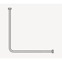 Barre De Rideau De Douche En L 180 X 82 Cm - Akw
