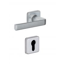 Poignées De Porte Sur Rosace Gris Kaza X2 - Vachette - Bricoman