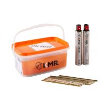 Lot De 2200 Pointes 3,1 X 90 Lisse Acier + 2 Cartouches - Kmr