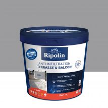 Revêtement D'Étanchéité Anti-infiltration Terrasse & Balcon Gris Béton 5 L - Ripolin