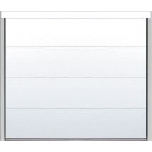 Porte De Garage Sectionnelle Prémontée Motorisée Sans Rainure H.200 X L.240 Blanc