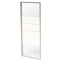 Paroi De Douche Fixe À L'Italienne Chromée L.90 X H.190 Cm Verre Trempé Sérigraphié Ep.5 Mm - Shiva - Bricoman