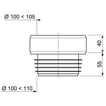 Sortie De Cuvette Droite Ø1 00 À 105 Mm - Bricoman