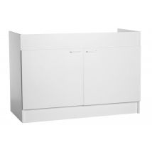 Meuble Bas Sous Évier Blanc 2 Portes Larg.80 Cm