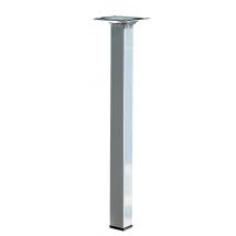 Pied De Meuble Carré En Acier Finition Aluminium H.30 Cm 2,5 X 2,5 Cm - Hettich - Bricoman
