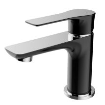 Mitigeur Lavabo Bec Médium - Noir Et Chromé - Lover - Tecnomat