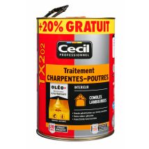 Traitement Bois Poutres Et Charpentes Intérieures 5 L + 20 % Gratuit Tx202 - Cecil Pro - Bricoman