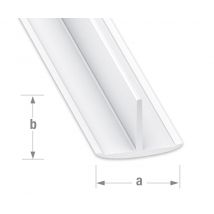 Profilé T Pvc 25x18mm L.2,6 M Blanc - Cqfd