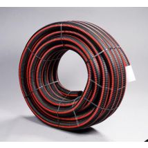 Gaine Tpc Noire Bande Rouge Diam 90, 25ml - Bricoman