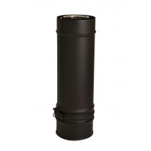 Tuyau Réglable Noir Pour Poêle À Pellets Diam.80/&25 Mm