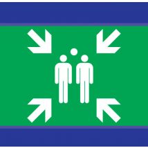 Panneau Point Rassemblement L.100xl.100 Mm