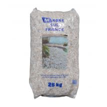 Sac Gravier Décoratif Marbre Blanc 6/10 Mm, 25 Kg