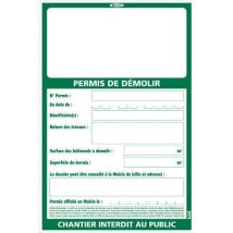 Panneau Permis De Démolir - Taliaplast