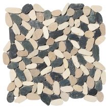 Galets Beige/noir/blanc L.30 X L.30 Cm