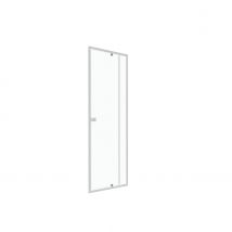 Paroi De Douche Pivotante Blanche L.80-90 X H.185 Cm Verre Trempé Transparent Ep.5 Mm - Spot