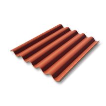 Plaque Ondulee Fibreciment Onde Rouge Long. 152 X 92 Cm