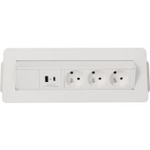 Multiprise Pivotante 3 Prises Blanc - Arlux - Bricoman