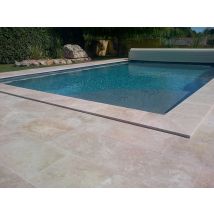 Margelle De Piscine Travertin À Bord Droit L.33 X L.61 Cm
