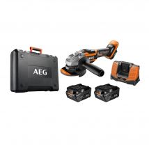 Meuleuse Sans Fil 18v Diam.125 Mm + 2 Batteries 5ah Bews18-125bl Li-502c - Aeg - Bricoman