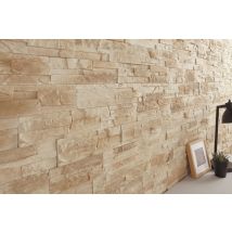 Plaquette De Parement Béton Intérieur / Extérieur L.9 X L.17.5 Cm - Liberty Beige