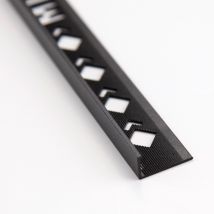 Profilé De Finition Carrelage Équerre Ep.10 Mm Aluminium Mat Noir L.2,50 M