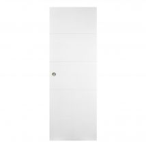 Porte Coulissante Seule Milan Prépeinte Larg.93 Cm Pleine Entaillée