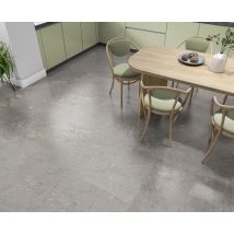 Carrelage Sol Intérieur Effet Marbre L.60x L.60cm - Ter Gris