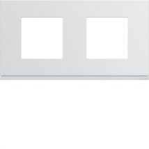 Plaque 2 Postes Pure Gallery Horizontale - Bricoman