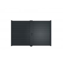 Portail Aluminium Ibis Gris Ht 1.92x3.06m