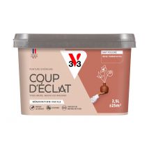 Peinture Intérieure Multi-support Acrylique Mat Poudré Rose Terracotta 2,5 L Coup D'Éclat - V33
